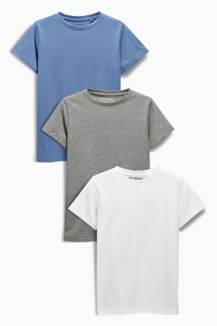Blue Short Sleeve T-Shirts Three Pack (3-16yrs)